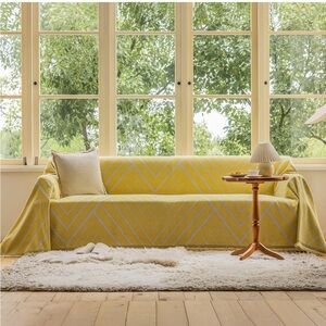 Yellow Reversible Sofa Cover